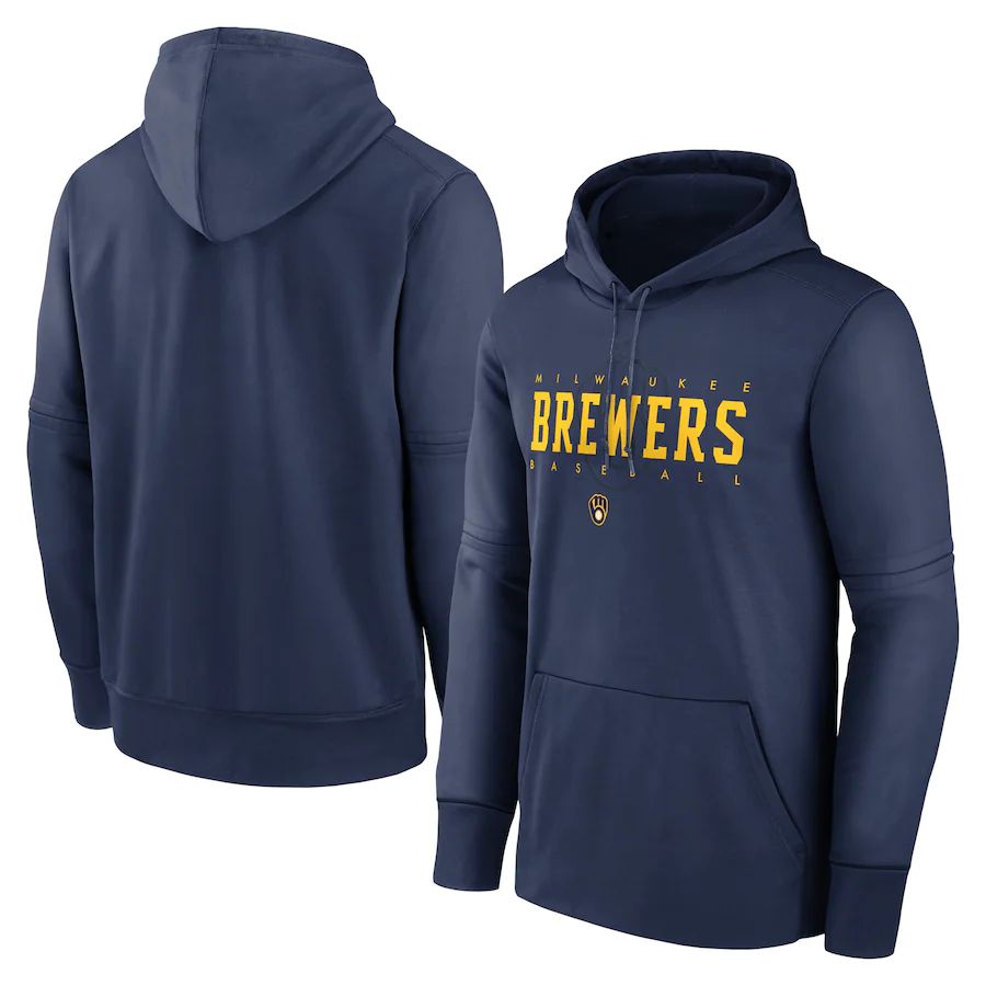 Men 2023 MLB Milwaukee Brewers blue Sweatshirt style 1->minnesota twins->MLB Jersey